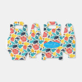 Natuurlijke Blauw Geel Waterverf Zonnebloemen Brui Bedankdoosjes (Uitgevouwen)