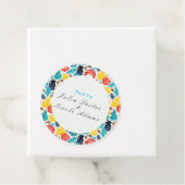 Natuurlijke Blauw Geel Waterverf Zonnebloemen Brui Bedankjes Labels (In situ)