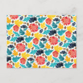 Natuurlijke Blauw Geel Waterverf Zonnebloemen Brui Briefkaart (Voorkant)