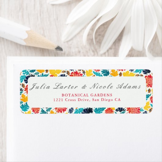 Natuurlijke Blauw Geel Waterverf Zonnebloemen Brui Etiket (Insitu)