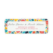 Natuurlijke Blauw Geel Waterverf Zonnebloemen Brui Etiket (Voorkant)