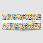 Natuurlijke Blauw Geel Waterverf Zonnebloemen Brui Gastenboek (Volledig)