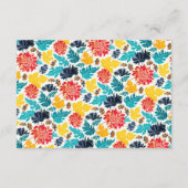 Natuurlijke Blauw Geel Waterverf Zonnebloemen Brui Informatiekaartje (Achterkant)