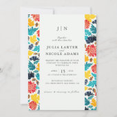 Natuurlijke Blauw Geel Waterverf Zonnebloemen Brui Kaart (Voorkant)