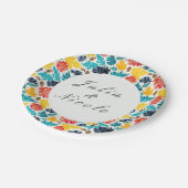 Natuurlijke Blauw Geel Waterverf Zonnebloemen Brui Papieren Bordje (Gekanteld)