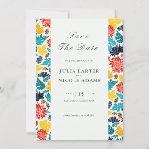 Natuurlijke Blauwe Gele Aquarel Zonnebloemen Bruil Save The Date