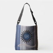 Natuurlijke Blauwe Tinten Gepersonaliseerde Boodsc Crossbody Tas (Voorkant)