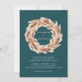 Natuurlijke blauwgroen papegaaien voor de  bruilof kaart (Voorkant)