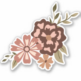 Natuurlijke bloeiende perziken sticker