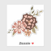 Natuurlijke bloeiende perziken sticker (Vel)