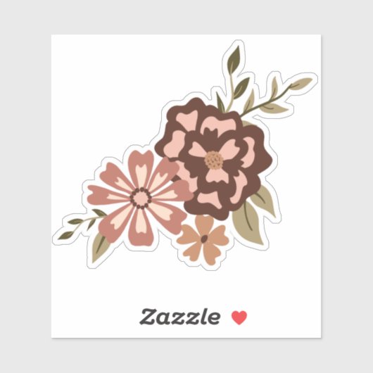 Natuurlijke bloeiende perziken sticker (Vel)