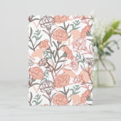 Natuurlijke Bloem: Anjer Bloem Patroon Feestdagenkaart (Staand voorkant)