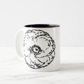 natuurlijke bloem tweekleurige koffiemok (Voorkant links)