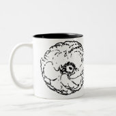 natuurlijke bloem tweekleurige koffiemok (Links)