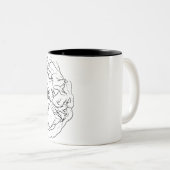 natuurlijke bloem tweekleurige koffiemok (Voorkant rechts)