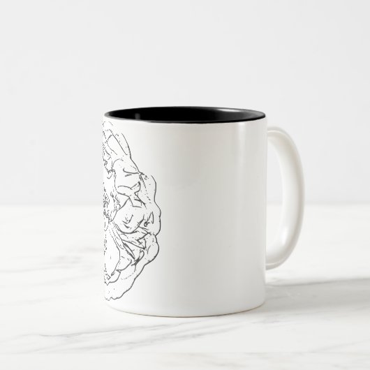 natuurlijke bloem tweekleurige koffiemok (Voorkant rechts)