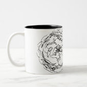 natuurlijke bloem tweekleurige koffiemok (Links)