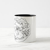 natuurlijke bloem tweekleurige koffiemok (Center)