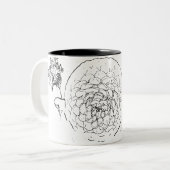 natuurlijke bloem tweekleurige koffiemok (Voorkant links)