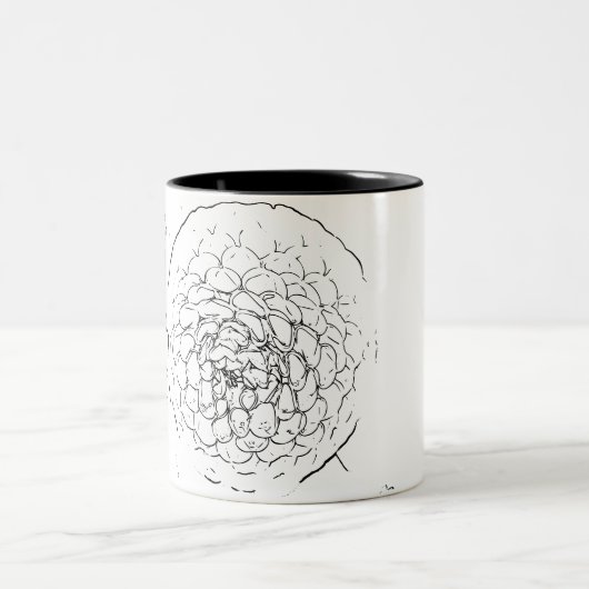 natuurlijke bloem tweekleurige koffiemok (Center)