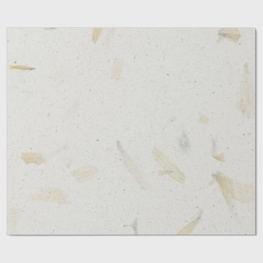 Natuurlijke bloemblaadjes Ivoor Romige kruiden Moe Cadeaupapier (Vlak)