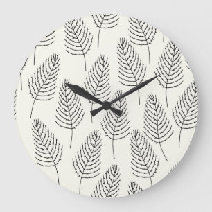 Natuurlijke Bloemen: Abstracte witte Vintage Grote Klok