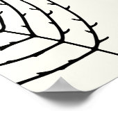 Natuurlijke Bloemen: Abstracte witte Vintage Poster (Hoek)