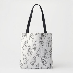 Natuurlijke Bloemen: Abstracte witte Vintage Tote Bag