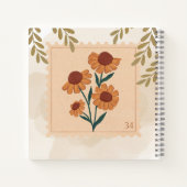 Natuurlijke  bloemen Stamp lovers Chic design Notitieboek (Achterkant)