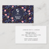 Natuurlijke bloemillustraties visitekaartje (Voorkant / Achterkant)