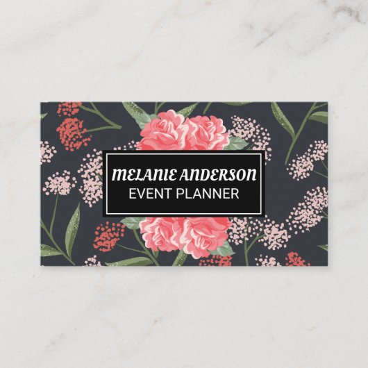 Natuurlijke bloemillustraties visitekaartje (Voorkant)