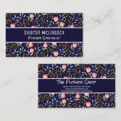 Natuurlijke bloemillustraties visitekaartje (Voorkant / Achterkant)