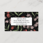 Natuurlijke bloemillustraties visitekaartje (Achterkant)