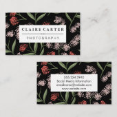 Natuurlijke bloemillustraties visitekaartje (Voorkant / Achterkant)