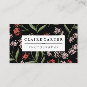 Natuurlijke bloemillustraties visitekaartje