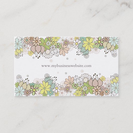 Natuurlijke bloesems Elegant Custom Visitekaartje (Voorkant)