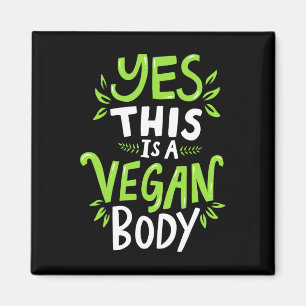 Natuurlijke bodybuilding vegan fitness magneet