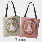 Natuurlijke Boeddha Mandala Meditatie Lotus Bloem Tote Bag