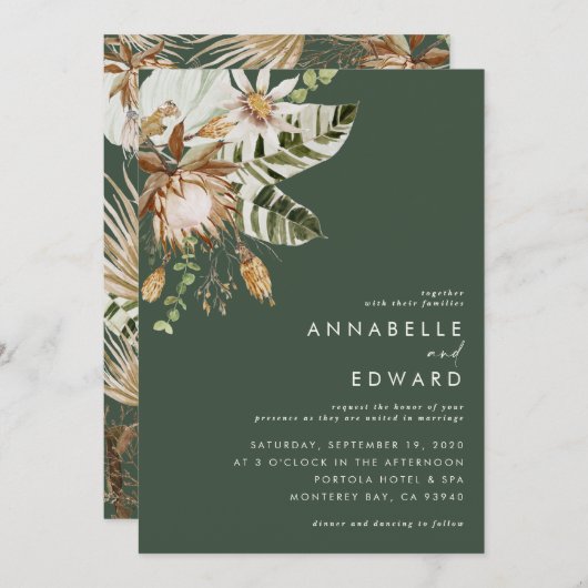 Natuurlijke bohemiene botanische moderne elegante  (Voorkant / Achterkant)