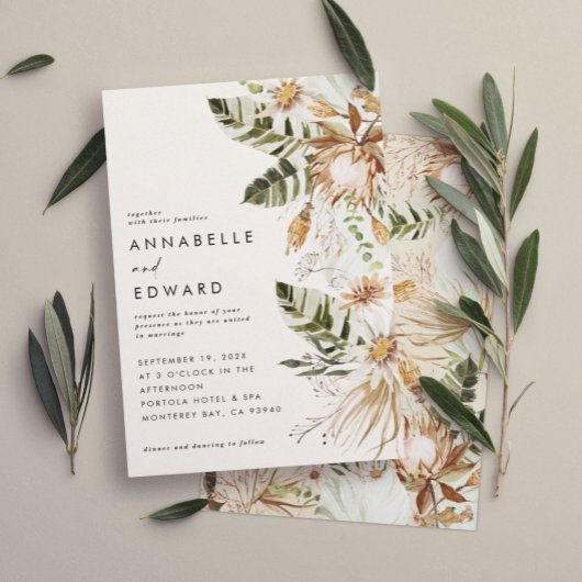 Natuurlijke bohemiene botanische moderne elegante 