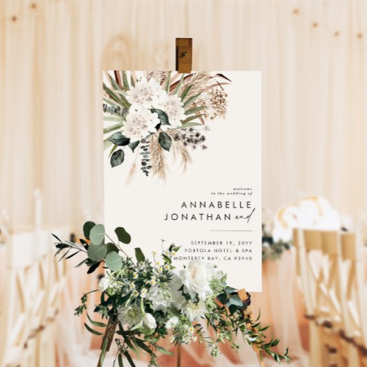 Natuurlijke bohemiene botanische moderne elegante poster