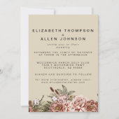 Natuurlijke Boho Cottcore Floral Enchanted Wedding Kaart (Voorkant)