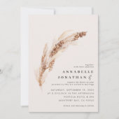 Natuurlijke boho pampas gras elegant bruiloft (Voorkant)