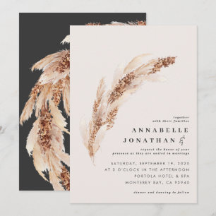 Natuurlijke boho pampas gras elegant bruiloft