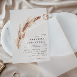 Natuurlijke boho pampas gras elegant bruiloft