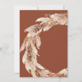 Natuurlijke boho pampas gras elegant bruiloft (Achterkant)