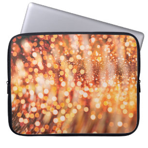 Natuurlijke bokeh- en felle gouden lichten laptop sleeve