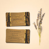 Natuurlijke boomschors Hout Graan Shimmery Border Visitekaartje