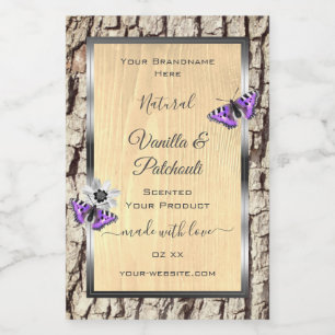 Natuurlijke boomschors met etiketten van houtkorre