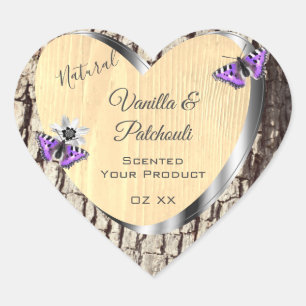 Natuurlijke boomschors met etiketten van houtkorre